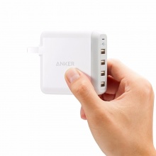 Anker安克 40W 4口USB苹果手机充电器/多口充电器/充电头/USB电源适配器 适用于苹果安卓手机平板 白色