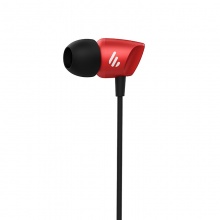 漫步者（EDIFIER）H235P手机入耳式耳机 游戏音乐带麦克风可通话有线运动跑步耳塞耳麦 黑红色