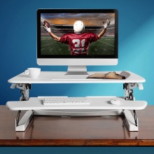 乐歌（Loctek）M1M白 站立办公笔记本台式电脑桌移动折叠式显示器工作台书桌