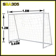 SBA305 新款白色三人五人制白色足球门 180*120CM可移动钢管球门 足球门+档布