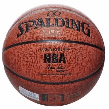 斯伯丁Spalding篮球NBA金色经典7号比赛耐磨防滑PU蓝球74-606Y