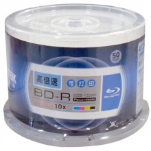 铼德（RITEK）BD-R蓝光光盘/刻录盘 10速25G 可打印 桶装50片