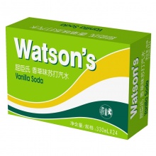 屈臣氏（Watsons）香草味苏打汽水330ml*24听 整箱