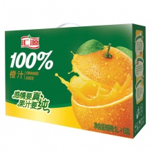 汇源100%橙果汁1L*6盒 便携装