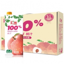 汇源 果汁 青春版100%桃汁 1L*5盒