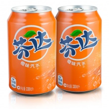 芬达 Fanta 橙味 橙汁 汽水饮料 碳酸饮料 330ml*24罐整箱装