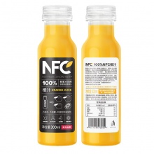 农夫山泉 NFC果汁300ml*24瓶/箱100%NFC橙汁 非浓缩还原果汁 冷压榨