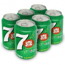 7喜 冰爽柠檬味汽水330ml*6罐