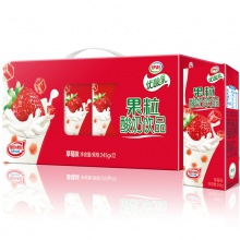 伊利 优酸乳果粒酸奶饮品草莓味245g*12盒/礼盒装