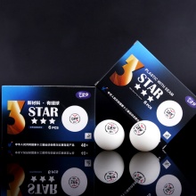 729友谊三星乒乓球训练比赛用兵乓球有缝球新材料乒乓球 三星40+ (6只装)