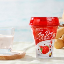 伊利 JoyDay 风味发酵乳 吸果杯巧克力豆&草莓酸奶酸牛奶 220g*1
