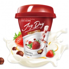 伊利 JoyDay 风味发酵乳 吸果杯巧克力豆&草莓酸奶酸牛奶 220g*