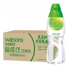 屈臣氏（Watsons） 饮用水（蒸馏制法）400ml *24瓶 整箱