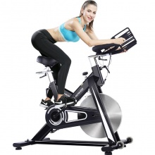 蓝堡动感单车家用室内静音运动健身器材健身房健身自行车健身车LD-568 黑色-智能款