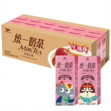 统一 奶茶（草莓）250ml*24盒/箱 整箱