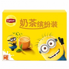 立顿Lipton 奶茶 小黄人缤纷礼盒装4种口味40条745g 日式台式意式英式 伴手礼