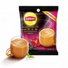 立顿Lipton 奶茶 绝品醇法式风情莓果奶茶24包504g 速溶固体饮料办公室休闲下午茶