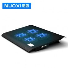 诺西（NUOXI）L112A 笔记本散热器（笔记本支架/散热垫/电脑配件/带调节风速和支架/4风扇/黑色/15.6英寸）