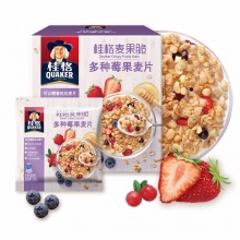 桂格（QUAKER）麦果脆 多种莓果麦片早餐谷物盒装200g(40g*5)内含小袋装