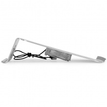 诺西 NUOXI G1A 笔记本散热器（铝合金/笔记本支架/散热垫/电脑配件/支架/银色/15.6英寸/带风扇1个）