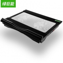 绿巨能(llano) 笔记本支架 电脑散热器 适用17英寸及以下15.6寸 14寸 散热底座 双风扇 高度调节功能 G1