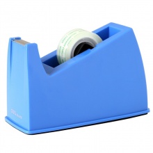 得力（deli）810 中号胶带座切割器封箱器(胶带宽度 ≤18mm) 蓝灰随机