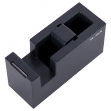 纽赛(NUSIGN)创意胶带座 胶带纸切割器 桌面摆件 深空灰NS121
