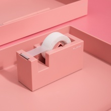 纽赛(NUSIGN)创意胶带座 胶带纸切割器 桌面摆件 玫粉色NS121