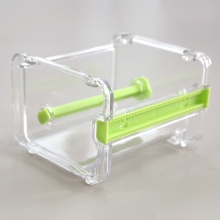 栢利图（BOLEITUN） 办公和纸透明胶带底座切割器 分装手账胶带收纳盒桌面透明胶带座 绿色