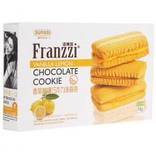 法丽兹（Franzzi）香草柠檬巧克力味曲奇 饼干蛋糕休闲零食 58g/盒