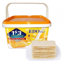 EDO Pack 饼干蛋糕 零食早餐 3+2S苏打夹心饼干 香蕉牛奶味 560g/盒