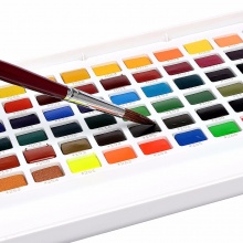樱花(SAKURA)固体水彩颜料72色套装 NCW-72C 荷兰泰伦斯便携透明水彩 写生学生绘画用品