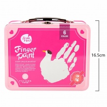 美乐（JoanMiro）儿童可水洗颜料 手指画手提箱-粉色款 JM01504