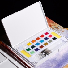 博格利诺BOGELINUO 固体水彩颜料套装24 36 48色水粉画颜料套装 36色12件套