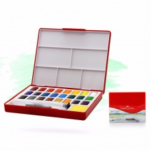辉柏嘉（Faber-castell）固体水彩颜料套装24色初学者手绘水彩画颜料 576024