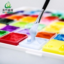 青竹画材 水彩水粉颜料美术艺考学生绘画果冻颜料 专用颜料盒40色30ml套装