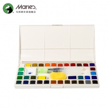 马利（Marie's）固体水彩颜料 36色写生透明水彩套装 W4036