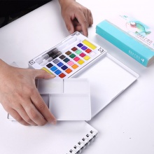 博格利诺BOGELINUO 固体水彩颜料套装24 36 48色水粉画颜料套装 24色单盒