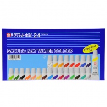 樱花(SAKURA)水彩颜料美术绘画 24色半透明水彩套装蓝盒 EMW-24 5ml/支
