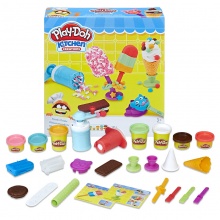 孩之宝（Hasbro)培乐多彩泥黏土创意厨房系列冰激凌甜点套装创意手工橡皮泥儿童玩具 E0042