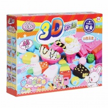 智高（ZHIGAO）3D彩泥24色 梦幻冰淇淋主题女孩橡皮泥 玩具套装kk-9011