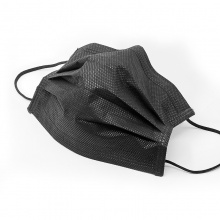 适美佳三层一次性口罩防尘颗粒物黑色50只 独立包装