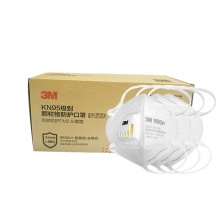 3M防雾霾口罩 KN95防粉尘颗粒物PM2.5 9502V+ 15只/箱 独立包装