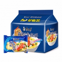 康师傅 方便面 （KSF） 经典系列 鲜虾鱼板面 五连包