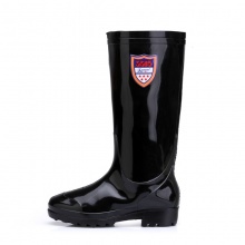 强人 JDYX907-1 3515雨靴防水工作鞋防滑雨鞋耐磨套脚胶鞋 黑色 40码