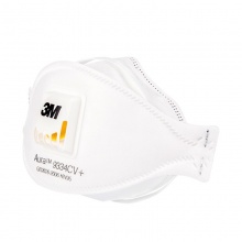 3M 9334CV+防花粉飞沫颗粒物粉尘雾霾带呼吸阀口罩KN95级舒适口罩（盒装3只）