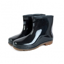 回力 雨鞋男款中筒雨靴胶鞋防水鞋 HXL557 黑色男款 44