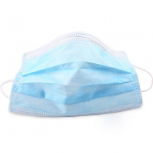 乾越（qianyue） 一次性口罩 防尘50只男女医用口罩 三层加厚透气升级款 蓝色50只装(非独立包装盒装)