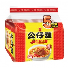 中国香港制造 公仔面（DOLL）劲辣牛肉味公仔面（油炸方便面）泡面速食方便面袋面方便面500g/袋