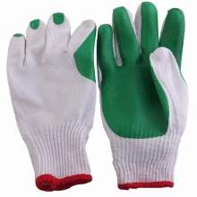 新越昌晖劳保手套加厚耐磨 浸胶手套线手套涂层手套 防滑工地工作手套 12副绿B11405